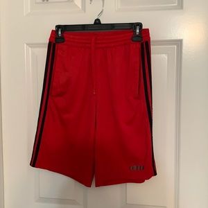 Adidas basketball athletic shorts red/black